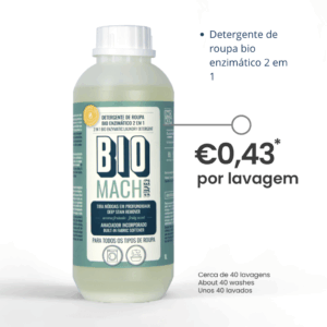 Biomach Super – Detergente de roupa bio enzimático 2 em 1 – Original (Frutado)